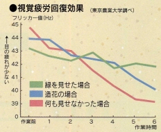 視覚疲労回復効果